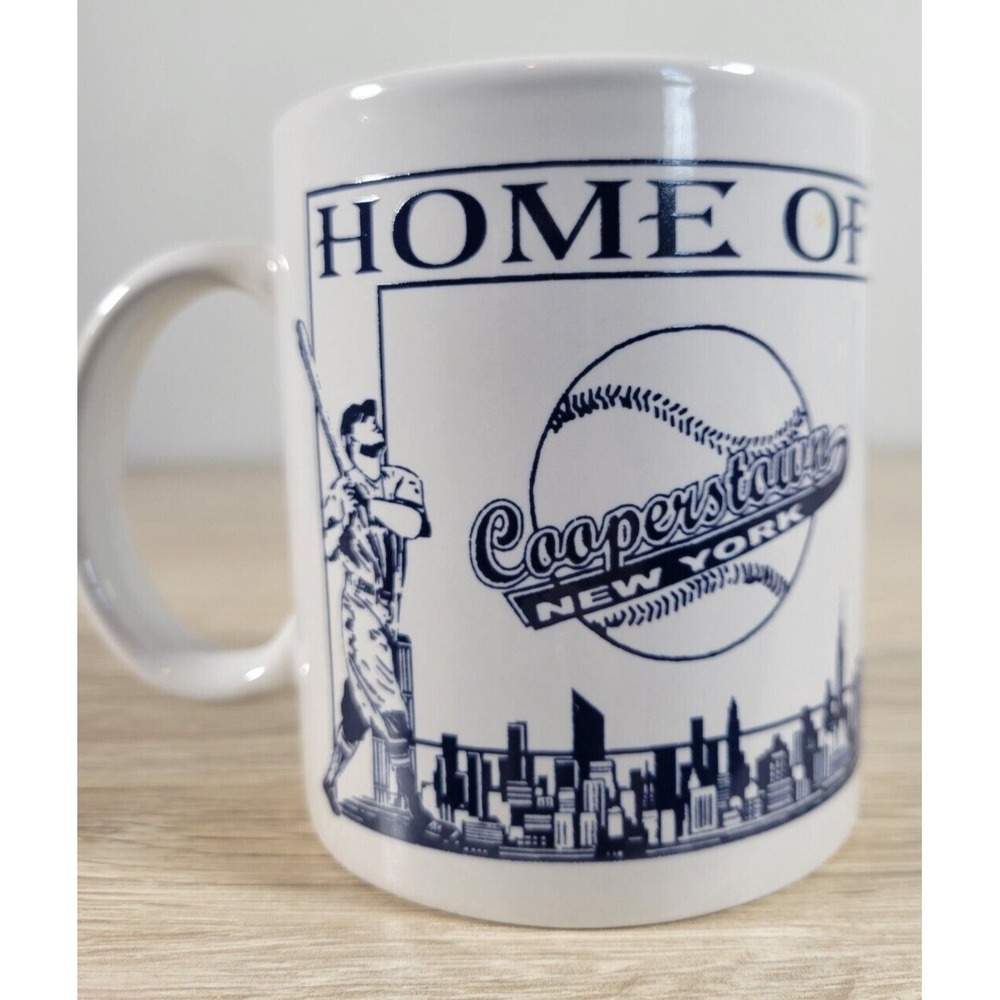 Cooperstown‎ Home of Baseball Coffee Cup Mug Baseball New York Souvenir